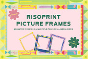 Riso print colorful photo frame set, a Decorative Illustration by studiomisprint (Thumbnail 1 of 7)