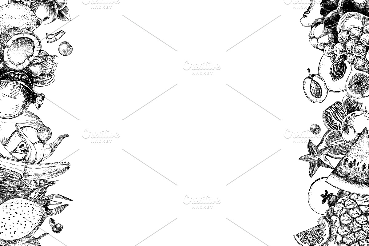 Hand drawn fruits and berries, an Object Graphic by handsketched (Photo 13 of 14)