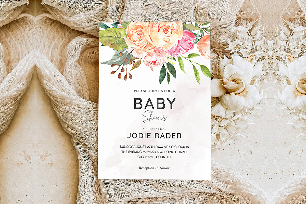 Baby Shower Template, an Invitation Template by ShineOnWedding (Photo 1 of 10)
