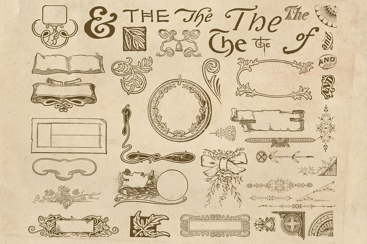 Vintage Vector Frames & Corners, an Object Graphic by Eclectic Anthology (Photo 2 of 4)