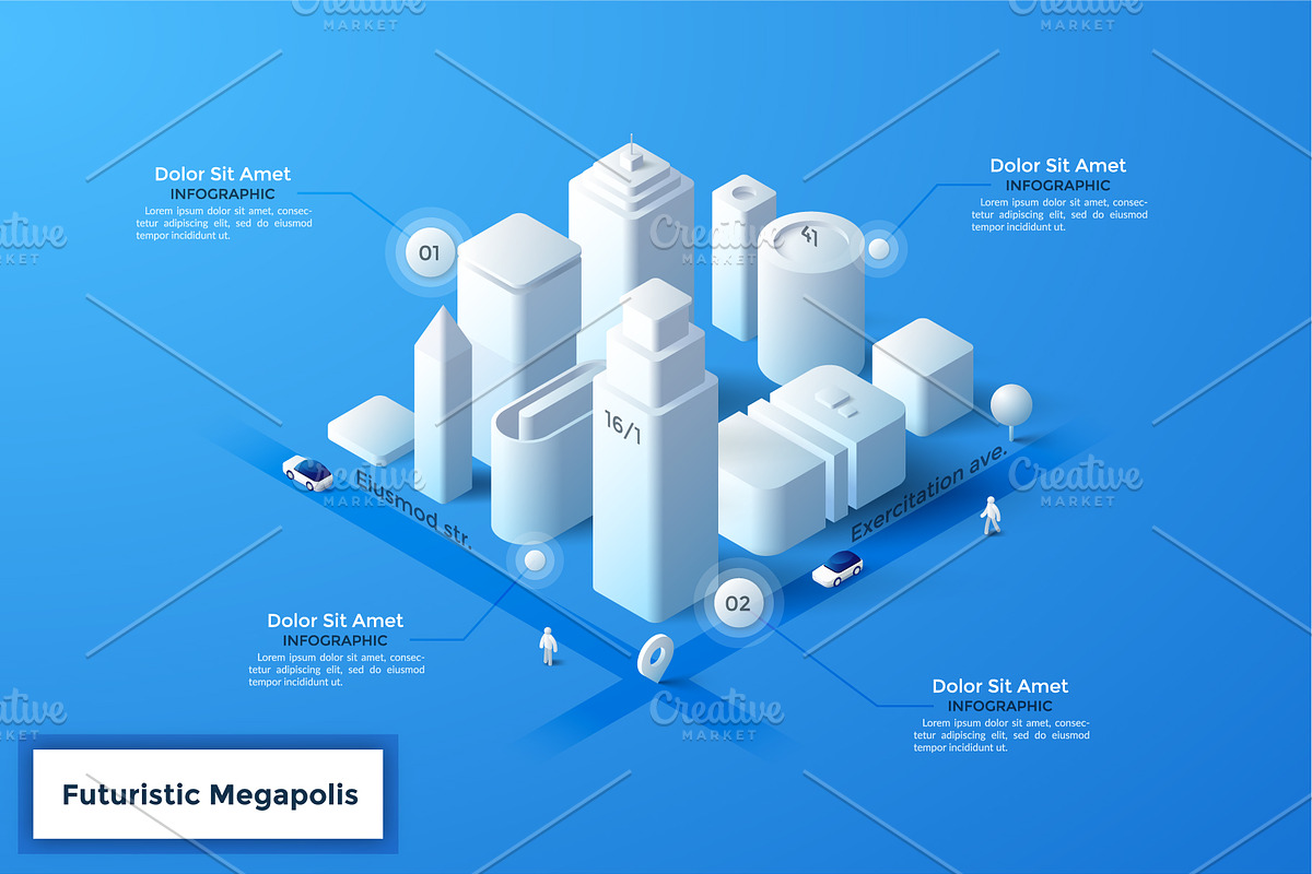 White Isometric City Builder, an Object Graphic by Andrew Kras Design (Photo 6 of 13)