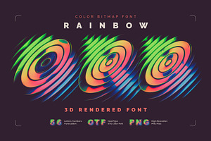 Rainbow Orb - Color Bitmap Font, a Symbol Font by Gleb Guralnyk