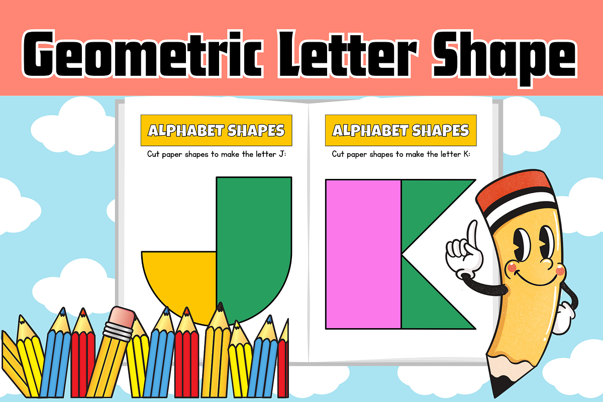 Colorful Letter Geometric Shape, a Templates & Theme by Premium Digital Templates (Photo 3 of 3)