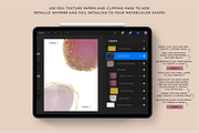 Metallic Watercolor Kit | Procreate, a Brush Add-On by theinkaffair (Thumbnail 4 of 13)