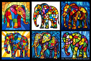 Stained Glass Elephant Coloring Page, an Animal Illustration by protabsorkar11 (Thumbnail 3 of 6)