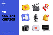 Content Creator 3D Icon Set, an Object 3D Model by SLAB! Design (Thumbnail 1 of 4)
