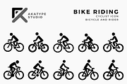 Bike Riding Icon Vector, a Solid Icon by Akatype Studio (Thumbnail 1 of 3)
