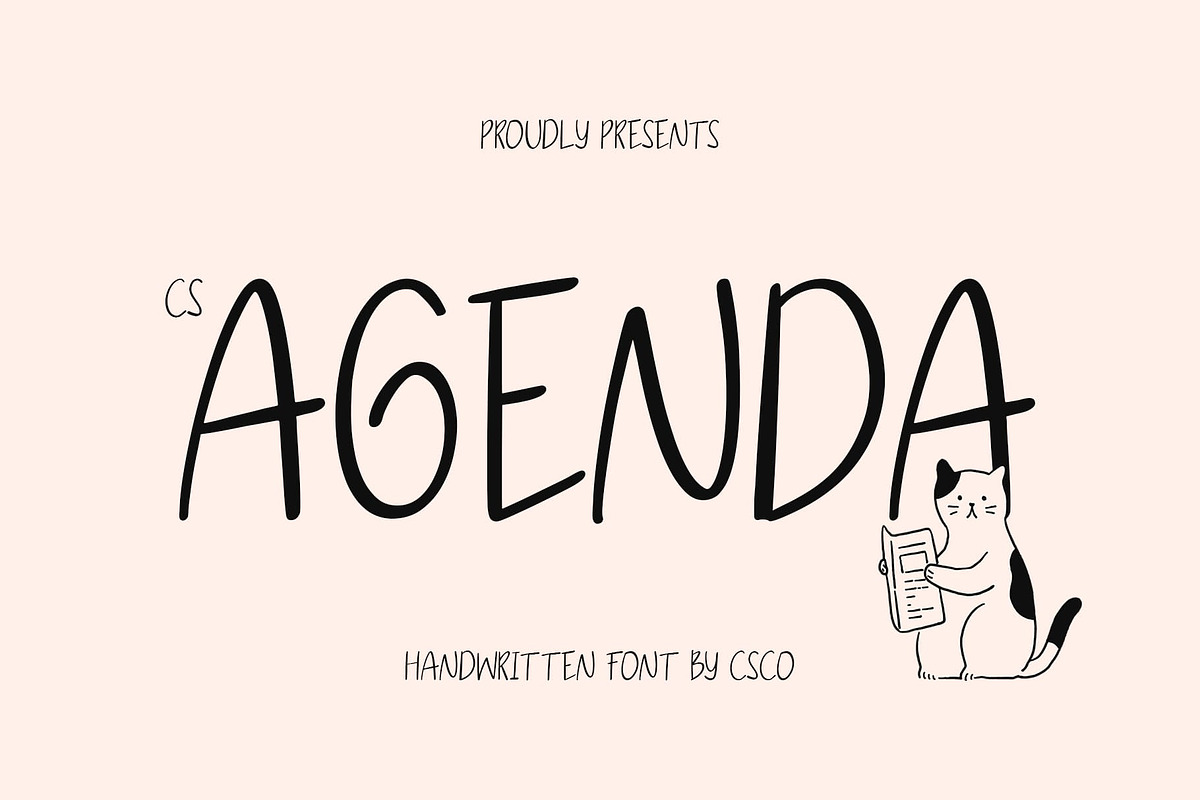 CS Agenda – Handwritten Font, a Handwritten Font by Craft Supply Co. (Photo 1 of 8)