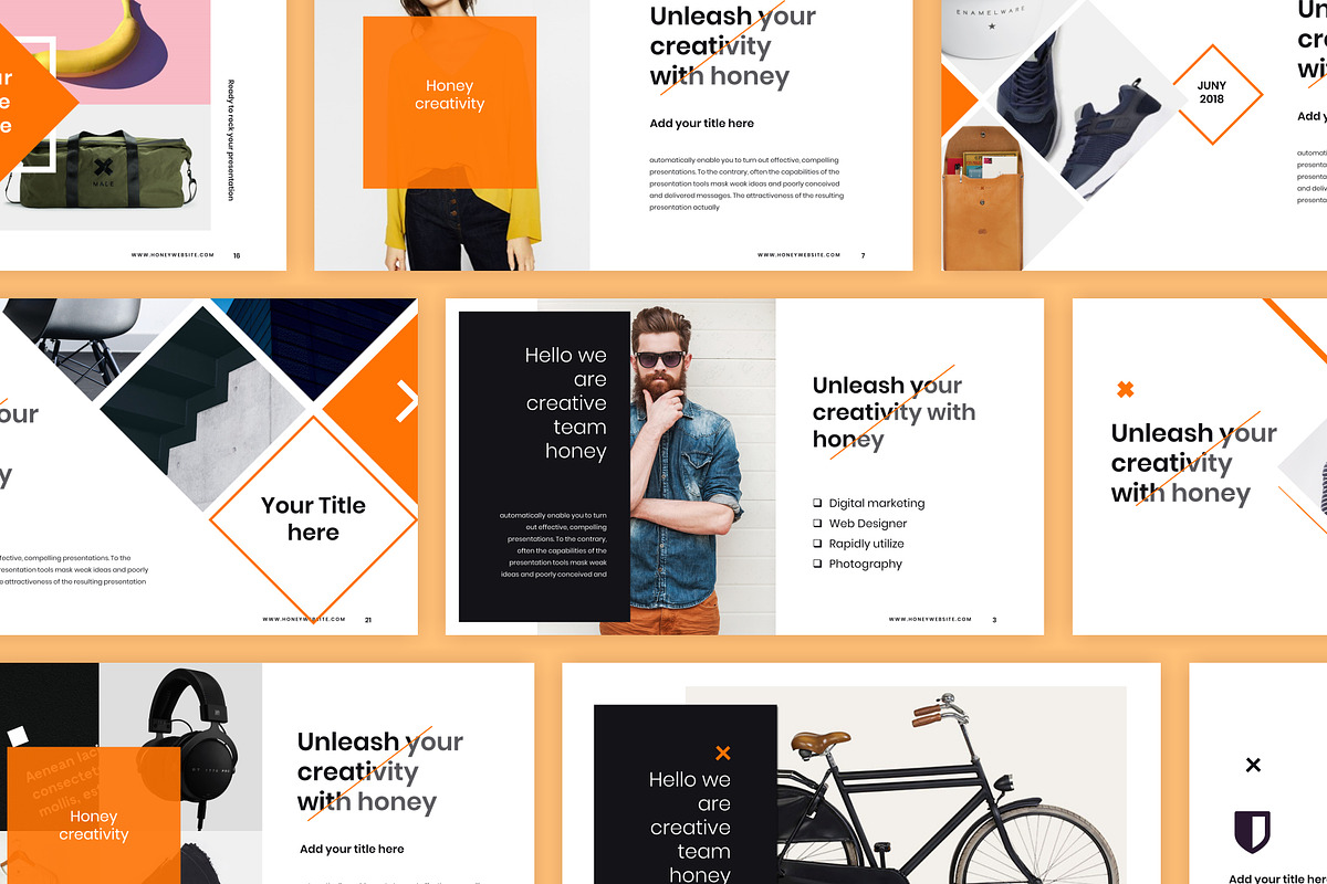 Honey - Powerpoint Template, a Presentation Template by Mikokit (Photo 1 of 18)