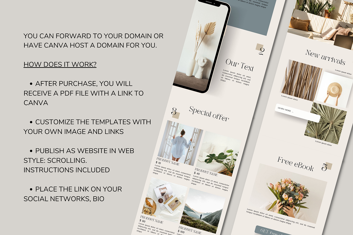 Landing Page Template. Link in Bio, a Social Media Template by MediaKitTemplates (Photo 4 of 7)