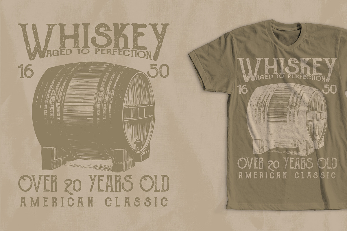 Whisky T-Shirt Design, an Illustration by CJR Designs