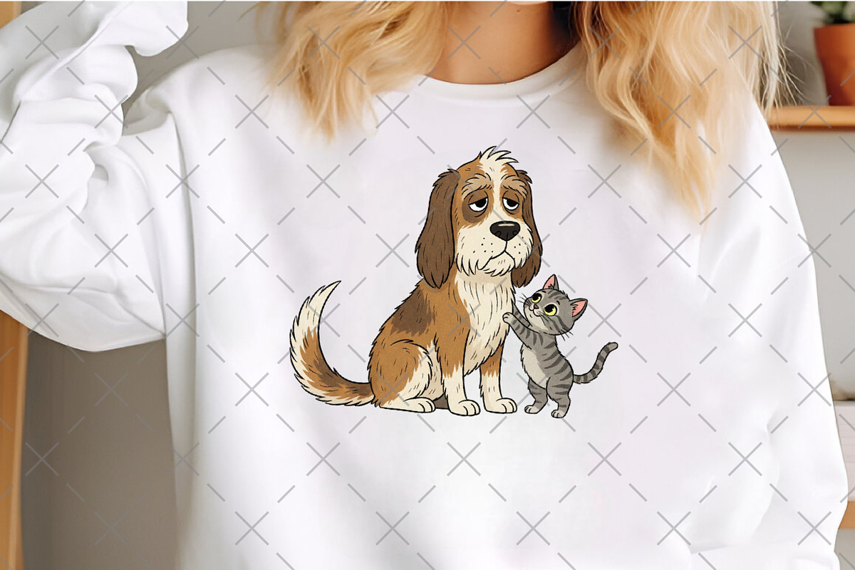 Quirky Dogs with Kittens PNG, an Illustration by Craft Nest (Photo 3 of 6)