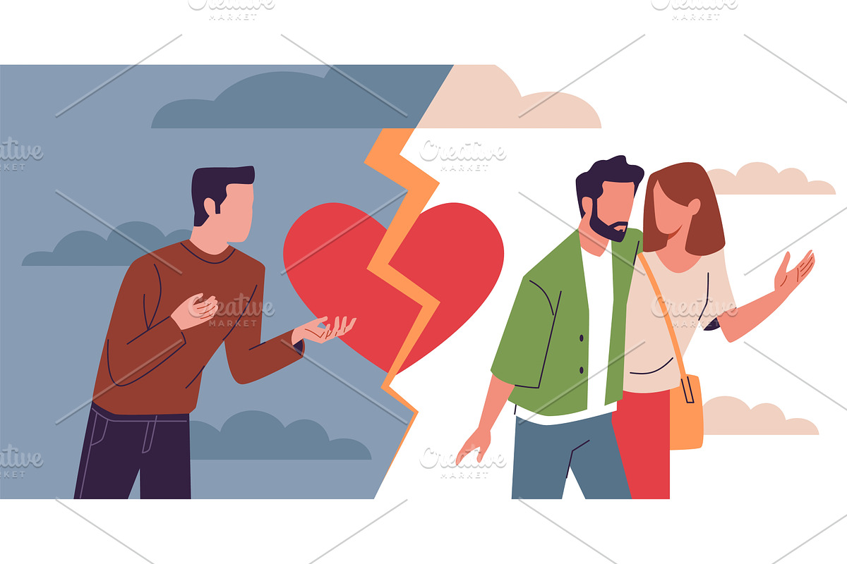 Betrayal of loved one. Fake people, a Person Illustration by YummyBuum