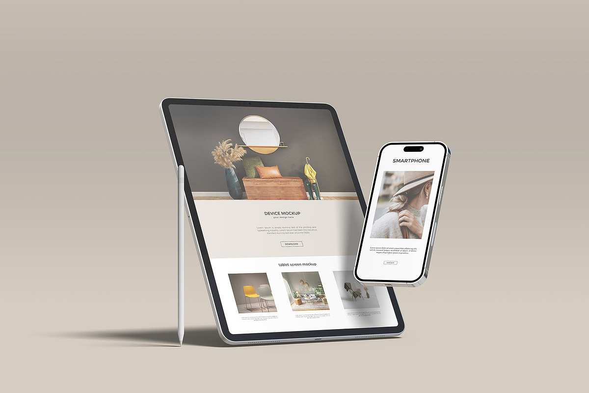 iPad & iPhone Mockup - Scene Creator, an iPad Mockup by graphicpages (Photo 9 of 15)
