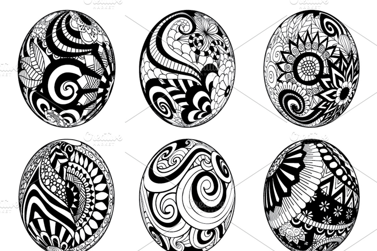 Happy Easter coloring page, an Object Graphic by Somjai King (Photo 5 of 16)