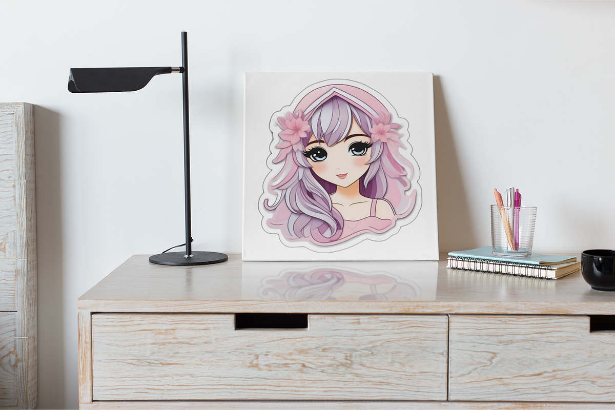 Cute Anime Girl Sticker Clipart, a Person Illustration by Stickera Hub (Photo 6 of 8)