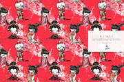 Japanese Cranes Seamless Patterns, a Pattern Graphic by KaramfilaS (Thumbnail 12 of 19)