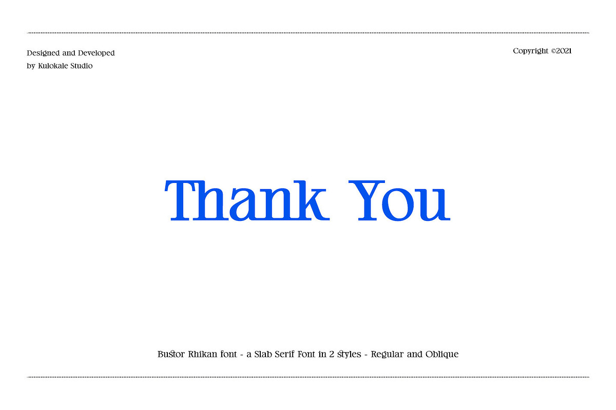 Bustor Rhikan - Slab Serif Font, a Slab Serif Font by Kulokale (Photo 10 of 10)