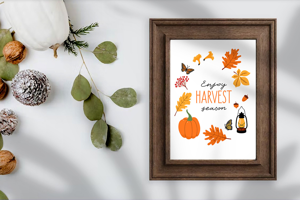 Hello Autumn clipart and patterns, a Decorative Illustration by rosypatterns (Photo 9 of 9)