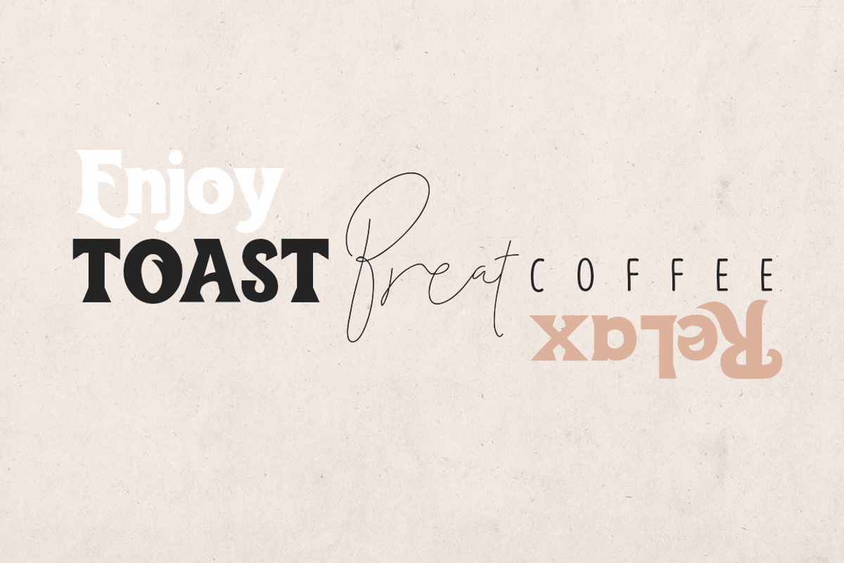 Toast Bread Coffee Typeface, a Sans Serif Font by giemons™ (Photo 2 of 6)