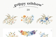 Poppy Rainbow Floral Watercolor Set, an Illustration by Cat In Colour (Thumbnail 7 of 10)