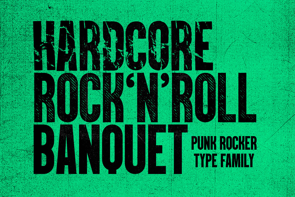 PunkRocker Font Trio preview 2