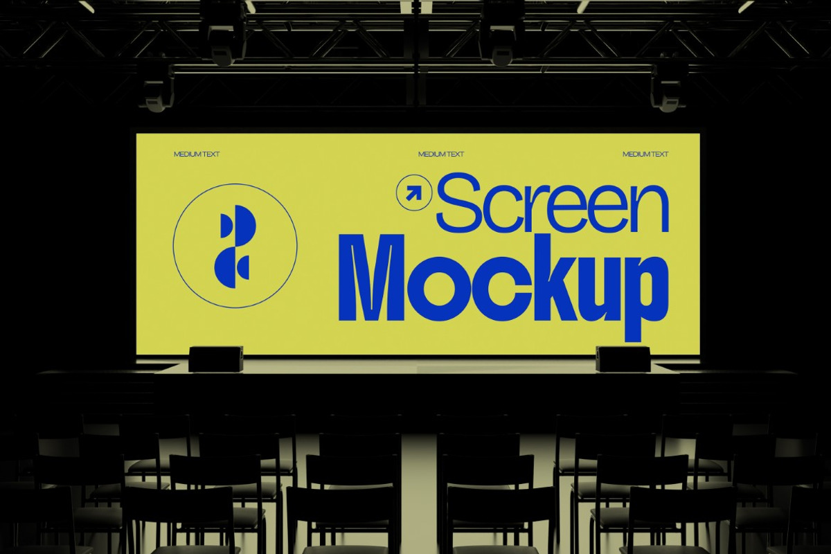 Indoor LED Screen Mockup, a Product Mockup by graphicook