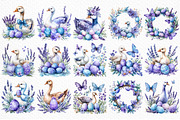Watercolor Purple Easter Clipart, an Illustration by Craft Nest (Thumbnail 5 of 9)