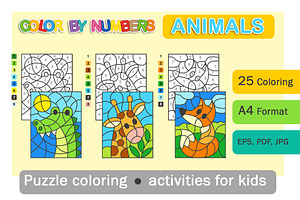 Color by Numbers. Animals