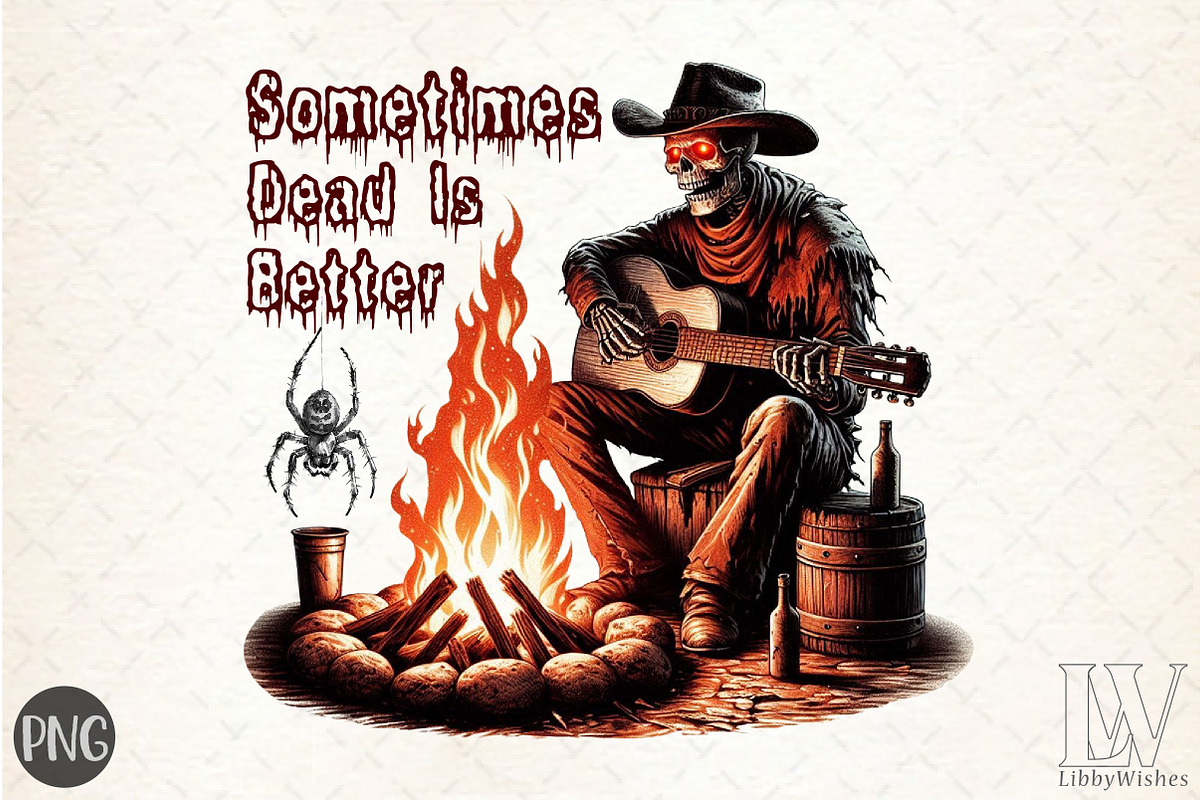 Sometimes Dead Is Better, Skeleton P, an Illustration by Libby Wishes (Photo 5 of 6)