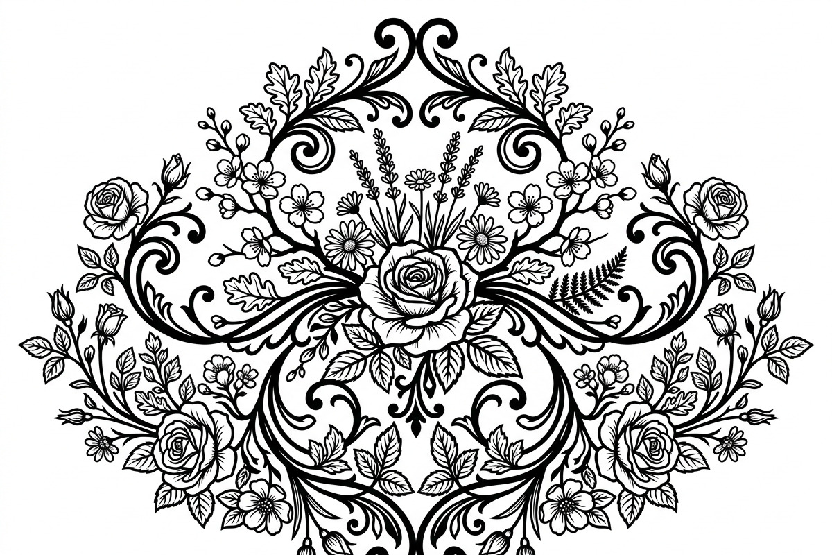 50 Elegant Floral Ornate Silhouette, a Decorative Illustration by Amazin_art (Photo 20 of 30)