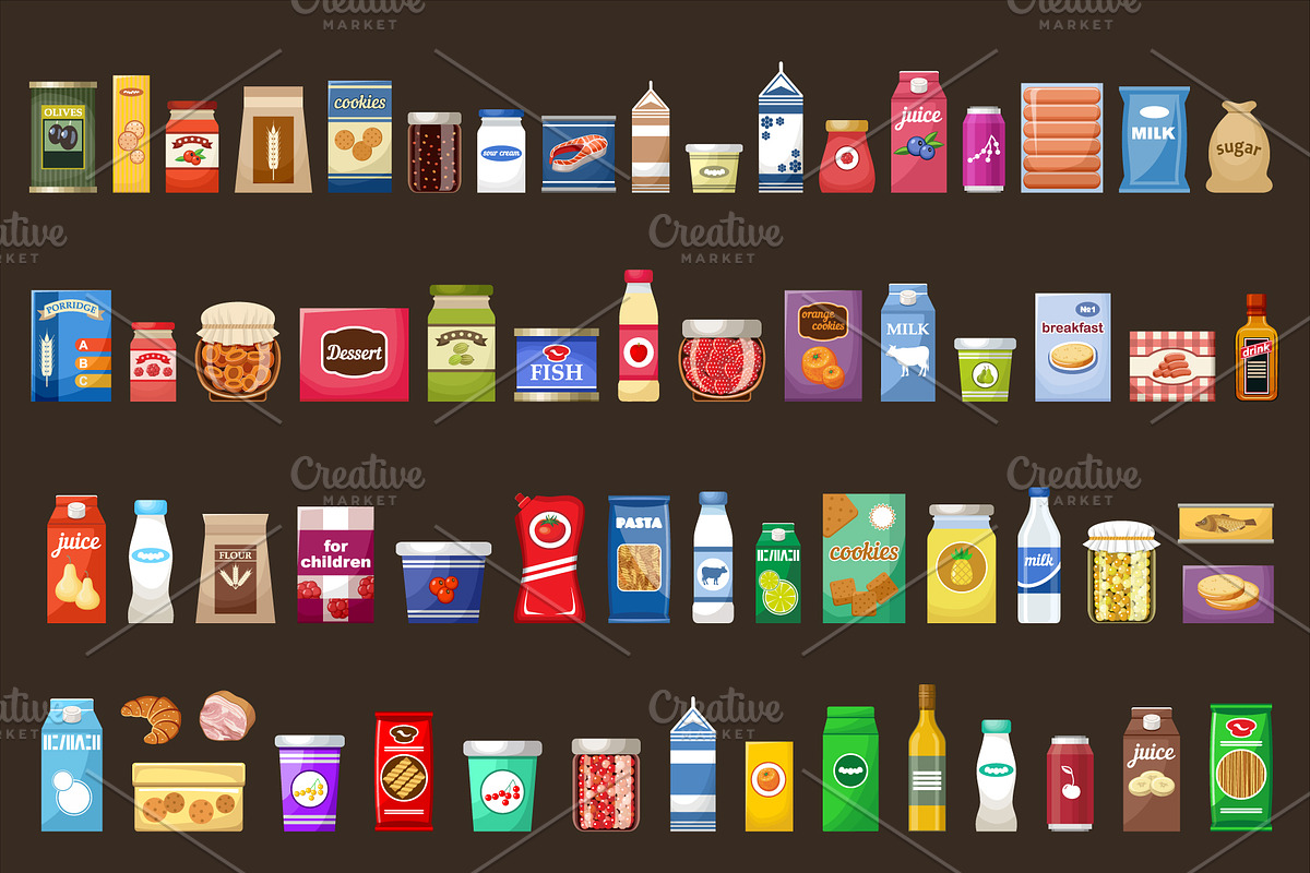 Supermarket. Food and drinks, a Graphic by Gurza SHOP (Photo 7 of 8)