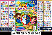 AM/PM Clock Challenge, a Stationery Template by Designmela01 (Thumbnail 1 of 6)