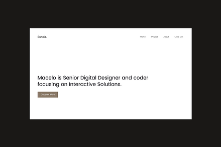 Eunoia - Minimal Portfolio Template