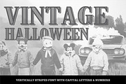 Vertically Striped Vintage Typeface, a Serif Font by Vintage Font Lab (Thumbnail 2 of 2)
