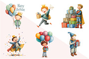 Birthday Boy Clipart, an Illustration by Design Market (Thumbnail 2 of 3)