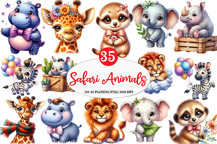 Baby Safari Png, Animals Clipart