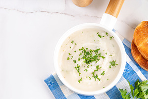 Homemade tasty Cabbage and Potato Cream Soup, a Food & Drink Photo by Rimma