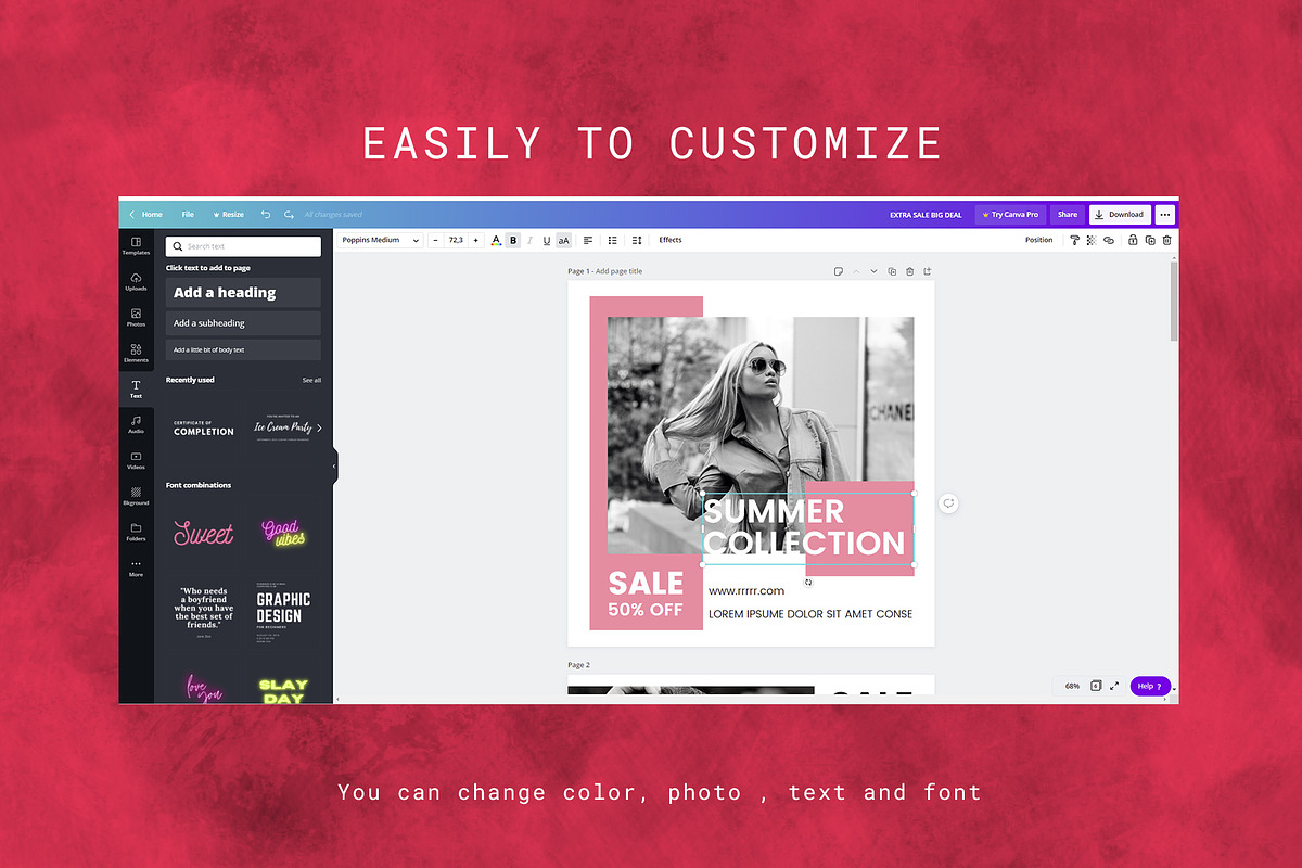 Canva Instagram Post Template Pinkan, a Social Media Template by Lythcreative (Photo 5 of 5)