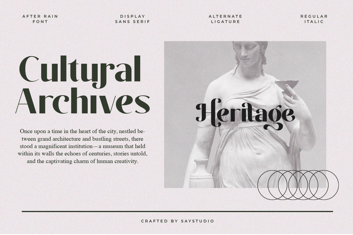 After Rain - Luxury Sans Serif Font, a Sans Serif Font by Say Studio (Photo 9 of 13)
