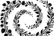 50 Elegant Floral Leaf Spiral Frame, a Decorative Illustration by Amazin_art (Thumbnail 23 of 41)