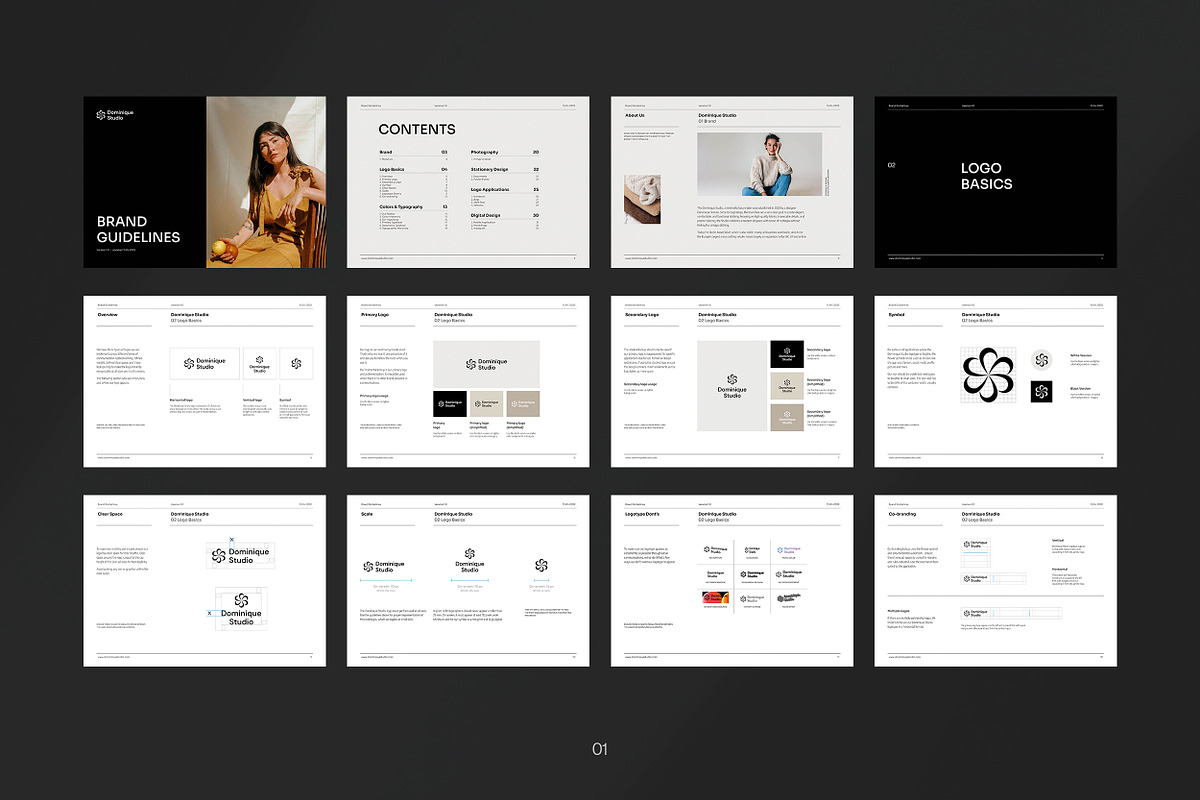 DOMINIQUE STUDIO / Brand Guidelines, a Branding & Logo Template by Studio Dara (Photo 18 of 20)