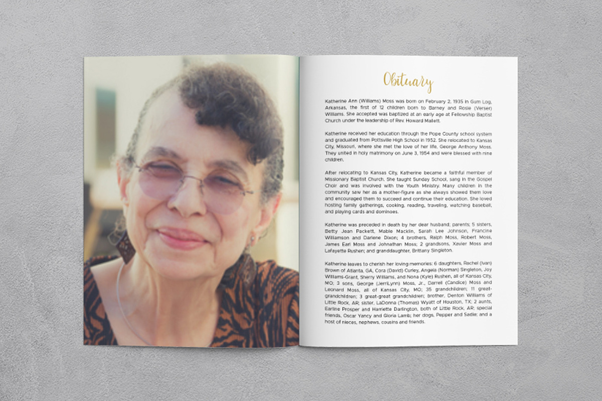 Teal & Gold Funeral Progam Template, a Templates & Theme by Studio Reena (Photo 3 of 8)