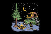 Adventure under the stars, a Transportation Illustration by gunaonedesign (Thumbnail 1 of 4)