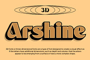 Arshine 3D, a Sans Serif Font by Craft Supply Co. (Thumbnail 1 of 8)