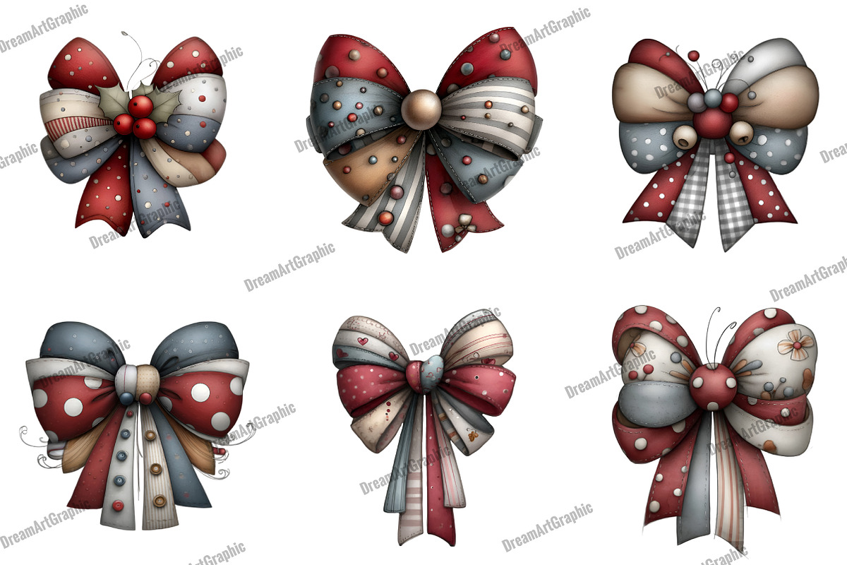 Preppy Christmas Coquette Bow, an Illustration by DreamArtGraphic (Photo 5 of 5)