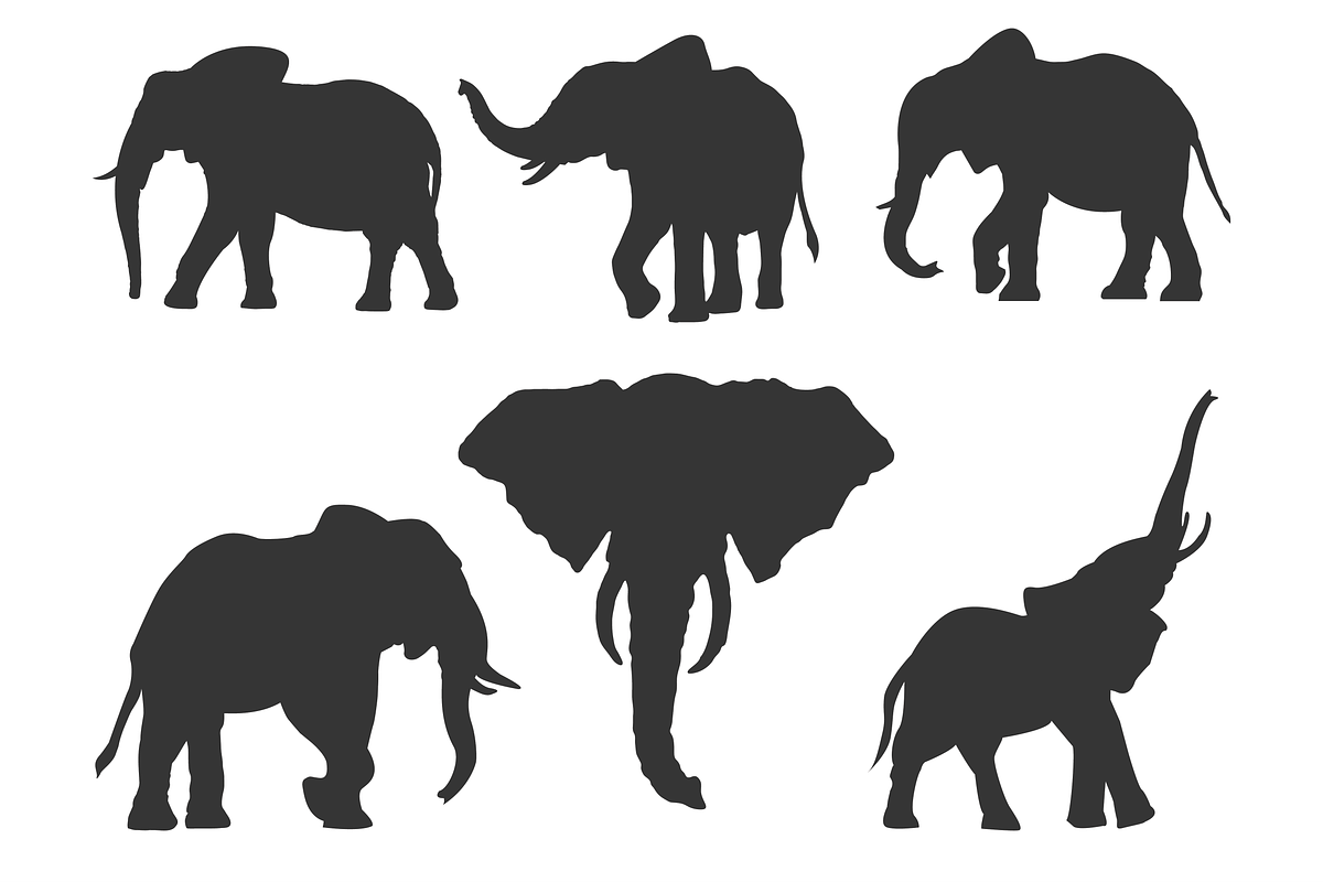 Elephant Silhouettes for Crafters, an Object Graphic by Brandi Lea Designs (Photo 2 of 2)