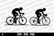 Cyclist isolated on white, a Transportation Illustration by Vectorhight (Thumbnail 4 of 4)