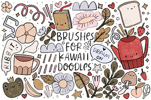 Kawaii doodle brushes for procreate