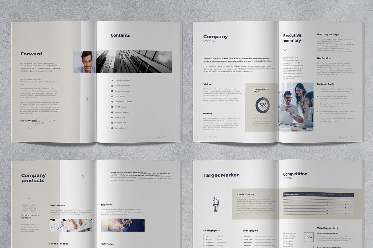 Canva Business Plan, a Brochure Template by Sabin (Photo 3 of 6)